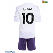 Manchester United Matheus Cunha #10 Bortedraktsett Barn 2025-26 Kortermet (+ Korte bukser)